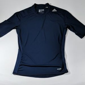 Adidas techfit compression shirt size large blue